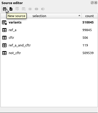 In the source editor, new source from current
